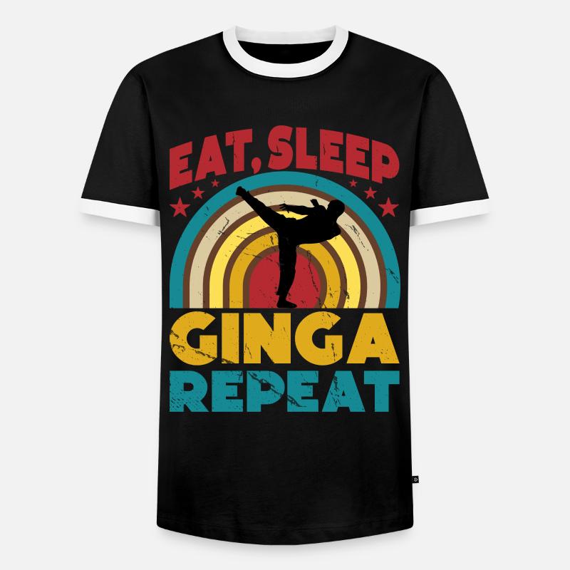 Eat Sleep Ginga Repeat - Men's Ringer Shirt - black/white