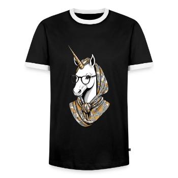 Licorne Maman Drôle Maman Fête des Mères Licornes - T-shirt contrasté Homme - noir/blanc - Devant - AI Model Female 172 light (172cm) & AI Model Male 178 light (178cm)