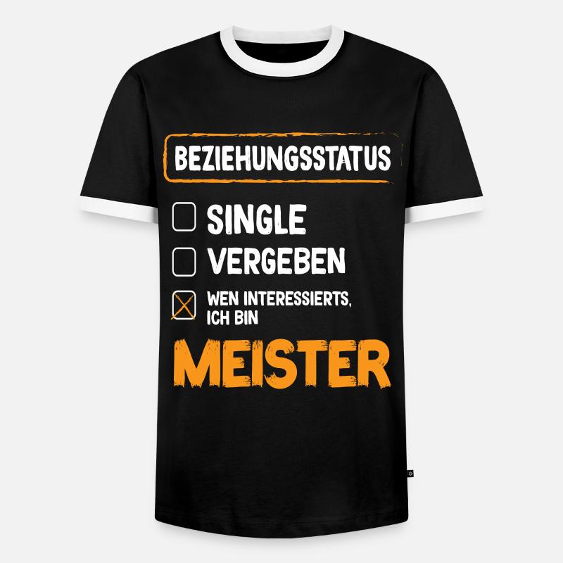 Master Relationship Status Master Craft - Men's Ringer Shirt - black/white