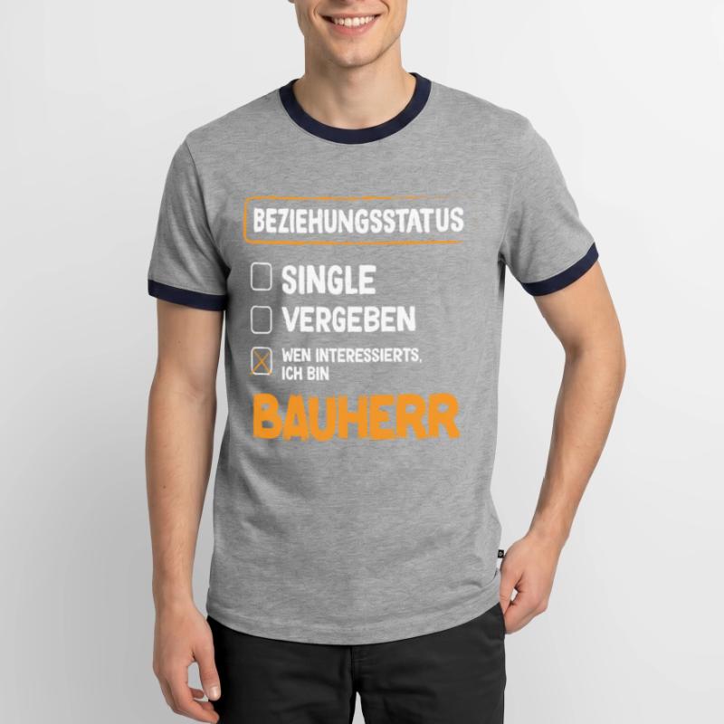 Constructeur Relation Statut Constructeur Constructeur Construction de maison T-shirt contrasté Homme