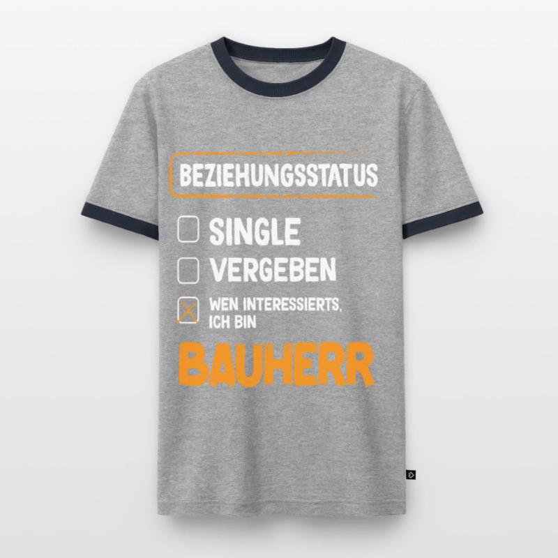 Constructeur Relation Statut Constructeur Constructeur Construction de maison T-shirt contrasté Homme