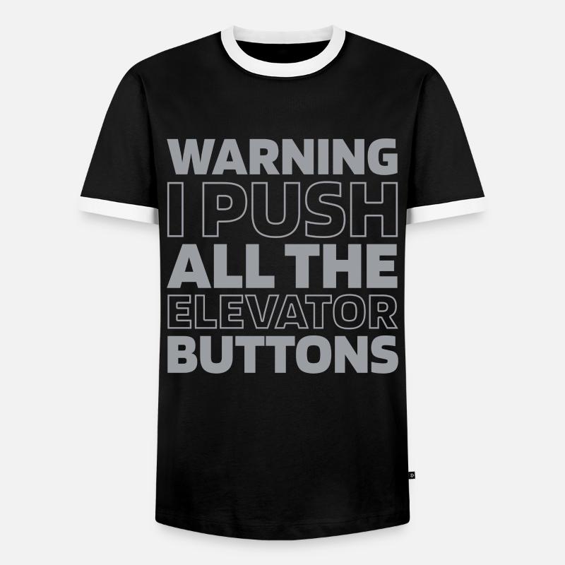 Elevator Elevator - Men's Ringer Shirt - black/white