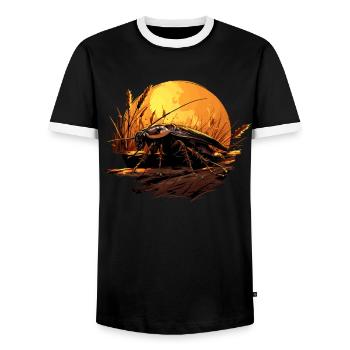 Cockroach Kakerlaken Kakerlake - Männer Kontrast-T-Shirt - Schwarz/Weiß - Vorne - AI Model Female 172 light (172cm) & AI Model Male 178 light (178cm)