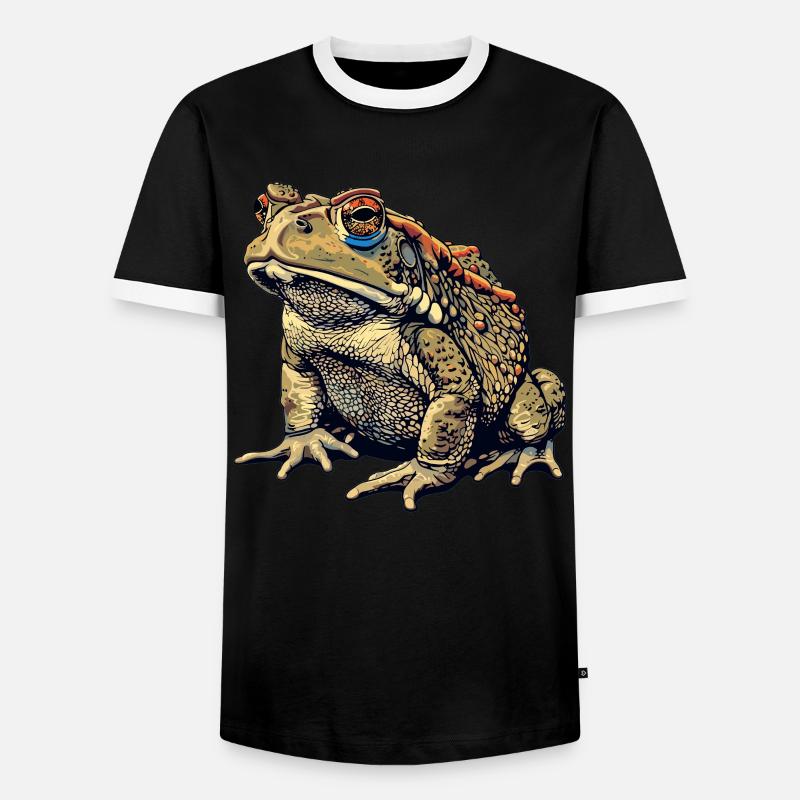 Toad Kröten Kröte - Männer Kontrast-T-Shirt - Schwarz/Weiß