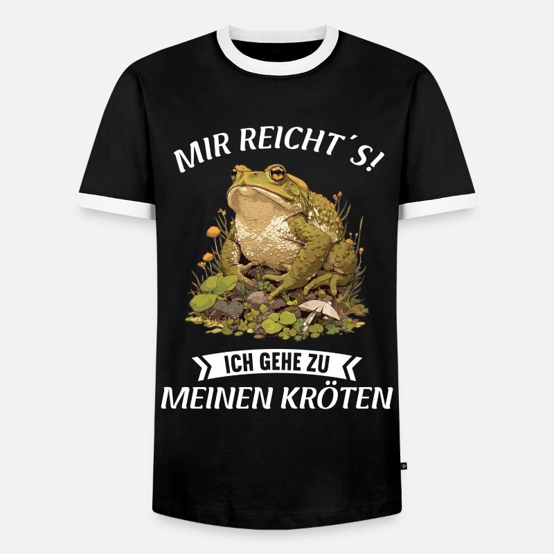 Toad Kröten Kröte - Männer Kontrast-T-Shirt - Schwarz/Weiß