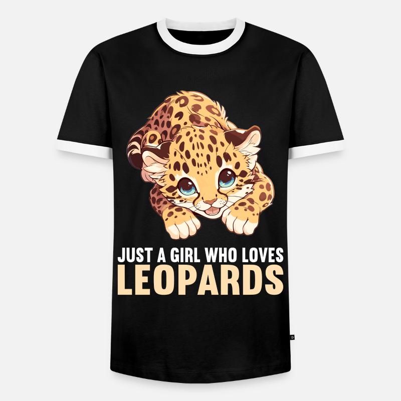 Leoparden Leopard - Männer Kontrast-T-Shirt - Schwarz/Weiß