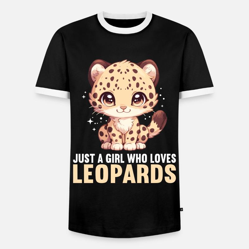 Leoparden Leopard - Männer Kontrast-T-Shirt - Schwarz/Weiß