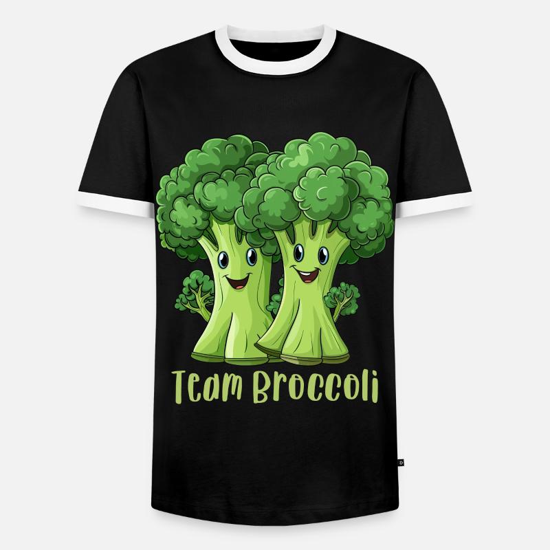 Team Broccoli - Men's Ringer Shirt - black/white
