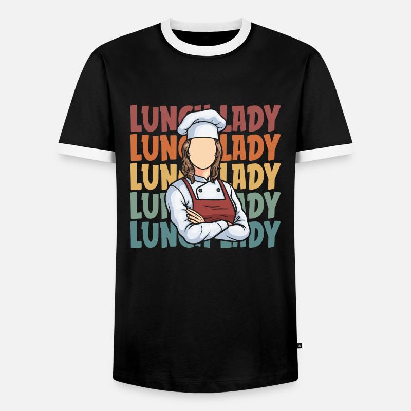 Cafeteria Küchenhilfe Kantine - Männer Kontrast-T-Shirt - Schwarz/Weiß