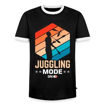 Witziger Jonglieren Spruch - Männer Kontrast-T-Shirt - Schwarz/Weiß - Vorne - AI Model Female 172 light (172cm) & AI Model Male 178 light (178cm)