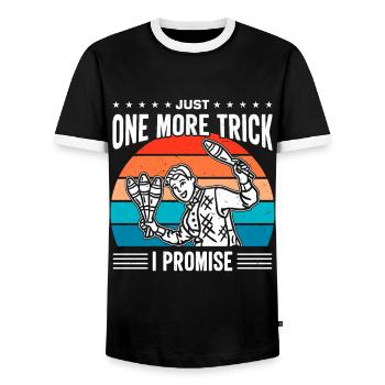 Witziger Jonglieren Spruch - Männer Kontrast-T-Shirt - Schwarz/Weiß - Vorne - AI Model Female 172 light (172cm) & AI Model Male 178 light (178cm)