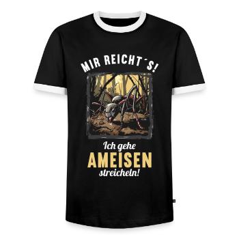 Ant Ameisen Ameise - Männer Kontrast-T-Shirt - Schwarz/Weiß - Vorne - AI Model Female 172 light (172cm) & AI Model Male 178 light (178cm)
