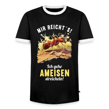 Ant Ameisen Ameise - Männer Kontrast-T-Shirt - Schwarz/Weiß - Vorne - AI Model Female 172 light (172cm) & AI Model Male 178 light (178cm)