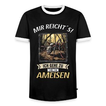 Ant Ameisen Ameise - Männer Kontrast-T-Shirt - Schwarz/Weiß - Vorne - AI Model Female 172 light (172cm) & AI Model Male 178 light (178cm)