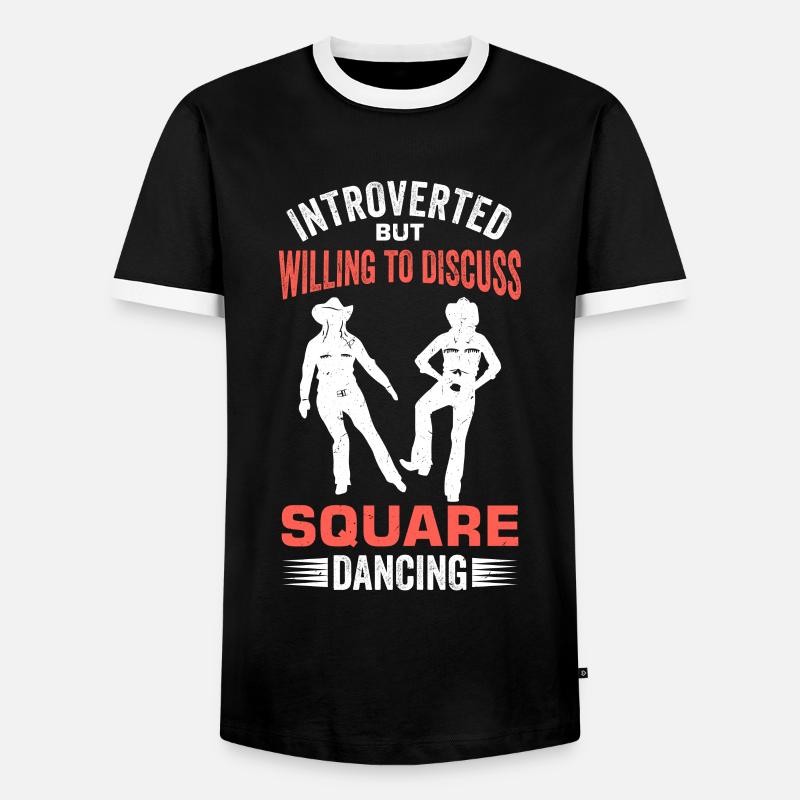 Witziger Square Dance Spruch - Männer Kontrast-T-Shirt - Schwarz/Weiß