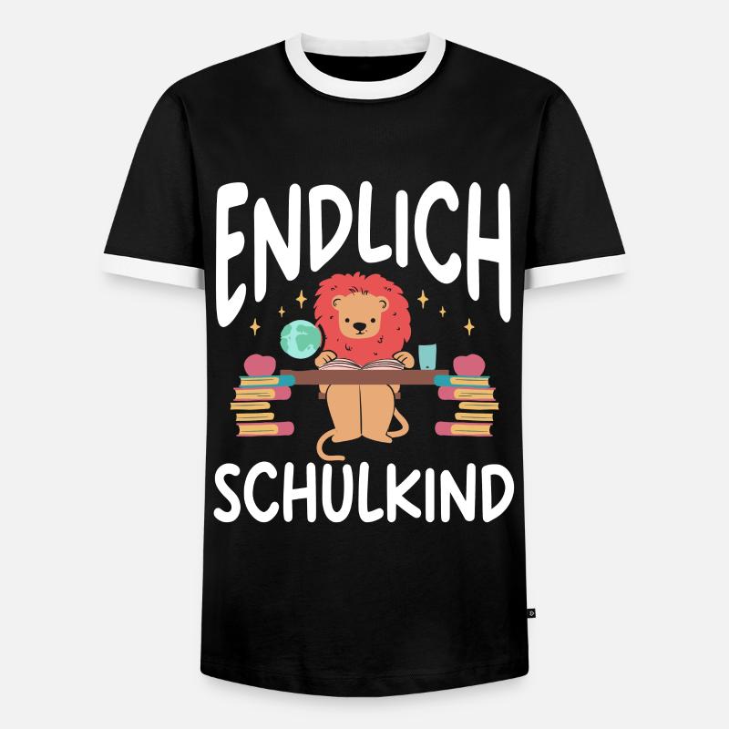 School 1. Grade - Männer Kontrast-T-Shirt - Schwarz/Weiß