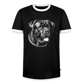 Vintage Cane Corso - T-shirt contrasté Homme - noir/blanc - Devant - AI Model Female 172 light (172cm) & AI Model Male 178 light (178cm)