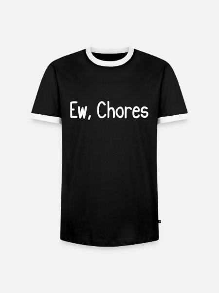 Ew, Hausarbeit - Männer Kontrast-T-Shirt - Schwarz/Weiß