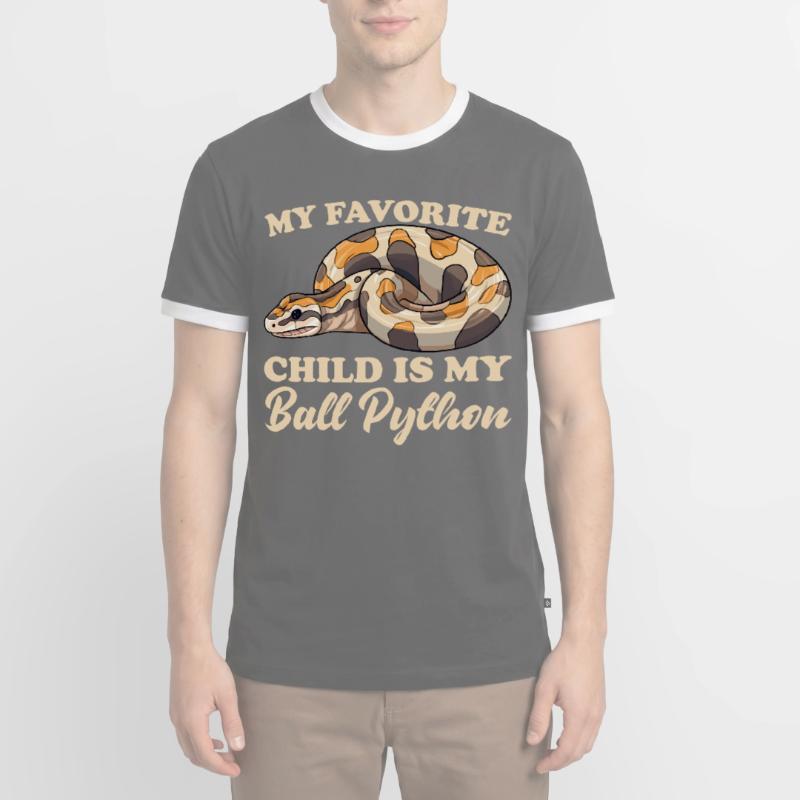 Boule de banane Python Herpétologiste Boule de corail T-shirt contrasté Homme