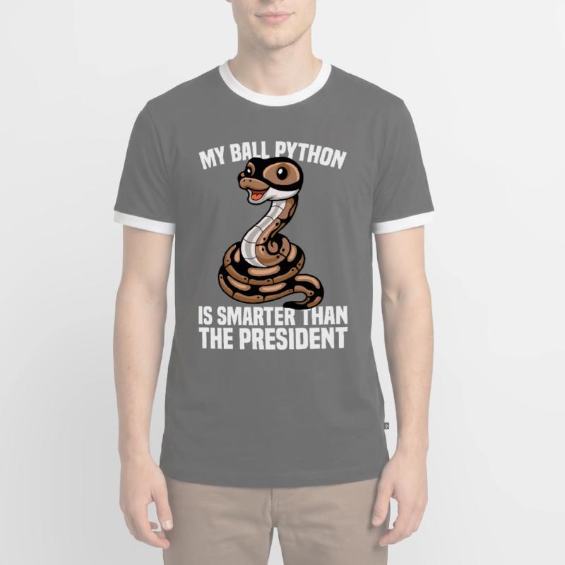 Boule de banane Python Herpétologiste Boule de corail T-shirt contrasté Homme
