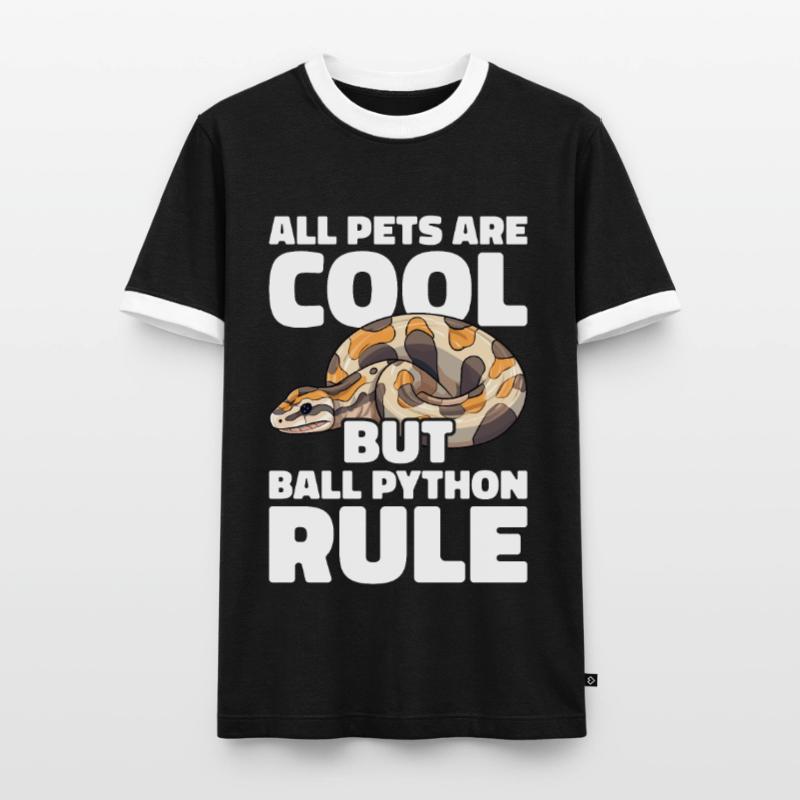 Boule de banane Python Herpétologiste Boule de corail T-shirt contrasté Homme