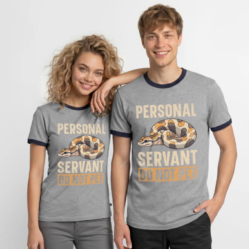 Boule de banane Python Herpétologiste Boule de corail T-shirt contrasté Homme