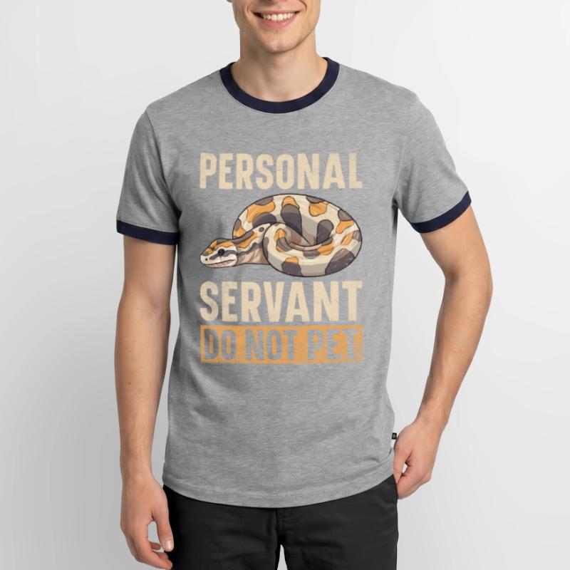 Boule de banane Python Herpétologiste Boule de corail T-shirt contrasté Homme