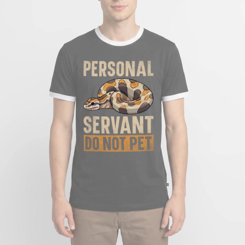 Boule de banane Python Herpétologiste Boule de corail T-shirt contrasté Homme