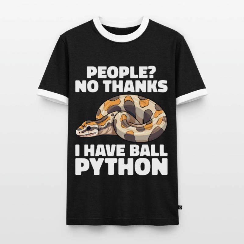 Boule de banane Python Herpétologiste Boule de corail T-shirt contrasté Homme