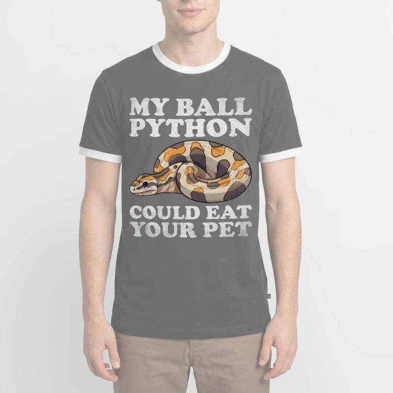 Boule de banane Python Herpétologiste Boule de corail T-shirt contrasté Homme