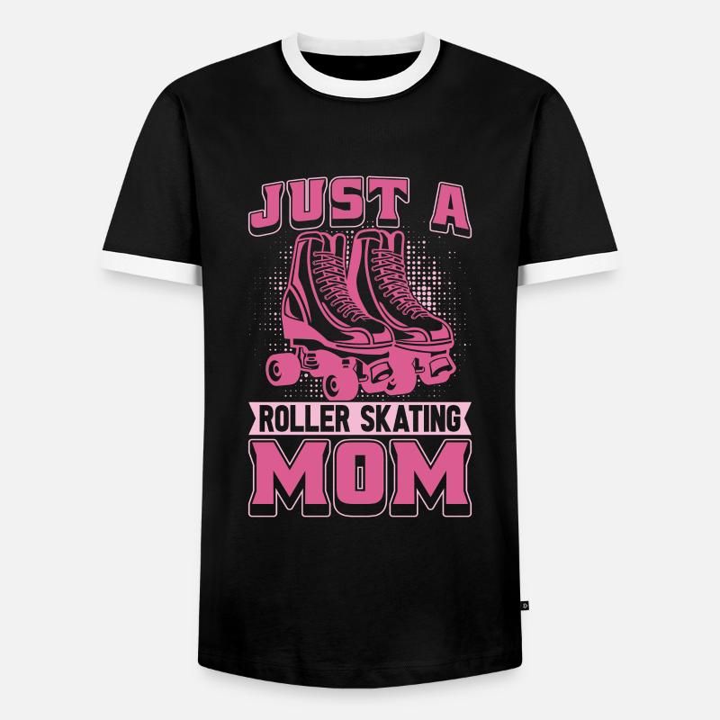 Roller Skates Roller Skating Mother - Men's Ringer Shirt - black/white