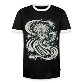 Aztec god Aztec mythology Chalchiuhtotolin - Men's Ringer Shirt - black/white - Front - AI Model Female 172 light (172cm) & AI Model Male 178 light (178cm)