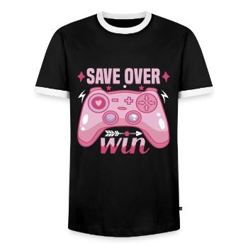 Gaming Headset PC Gaming Tastatur Videospiel - Männer Kontrast-T-Shirt - Schwarz/Weiß - Vorne - AI Model Female 172 light (172cm) & AI Model Male 178 light (178cm)