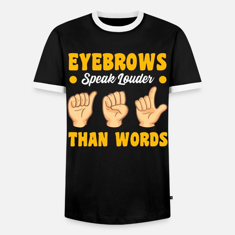 Deaf Pride Gebärdensprache - Männer Kontrast-T-Shirt - Schwarz/Weiß