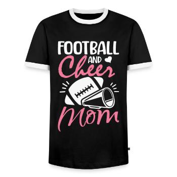 Cheerleading, pom-pom girls, équipe de pom-pom girls, football et - T-shirt contrasté Homme - noir/blanc - Devant - AI Model Female 172 light (172cm) & AI Model Male 178 light (178cm)
