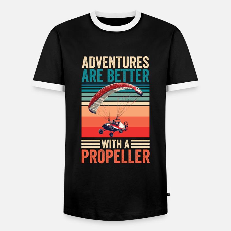 Paramoteur paramoteur - T-shirt contrasté Homme - noir/blanc