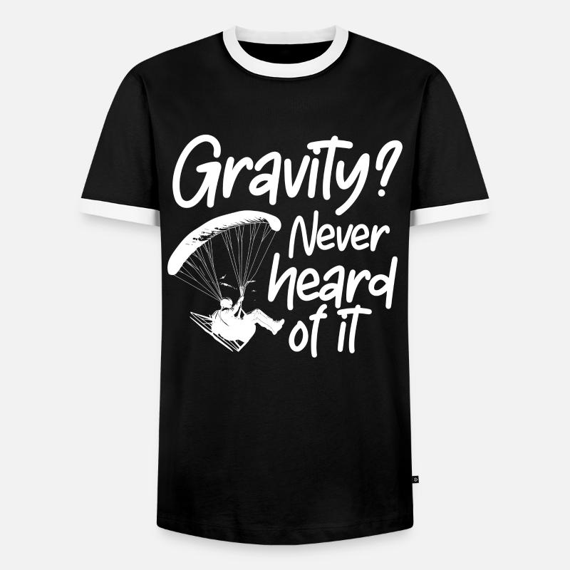 Paramotoring paramotoring - Men's Ringer Shirt - black/white