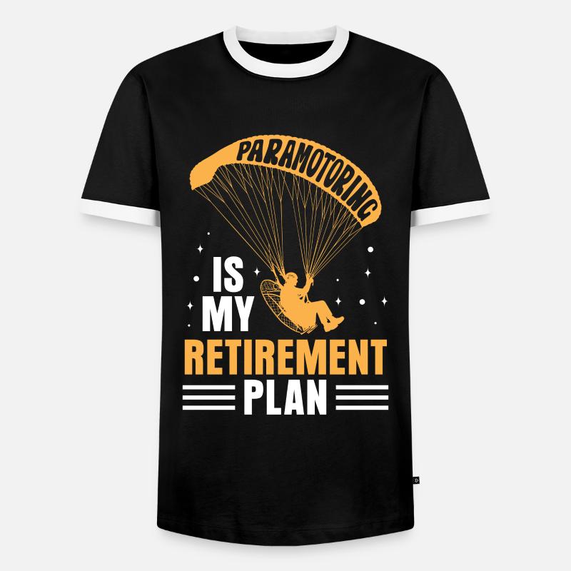 Paramotoring paramotoring - Men's Ringer Shirt - black/white