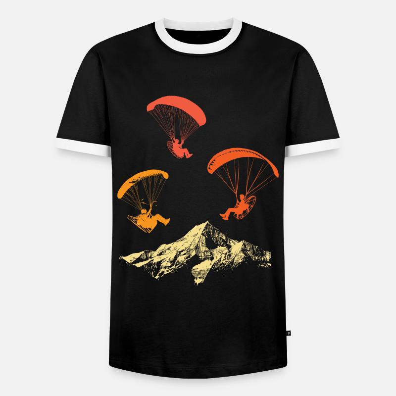 Paramotoring paramotoring - Men's Ringer Shirt - black/white