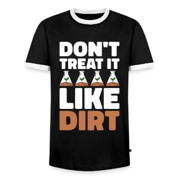 Soil Scientist Agricultural Scientist - Men's Ringer Shirt - black/white - Front - AI Model Female 172 light (172cm) & AI Model Male 178 light (178cm)