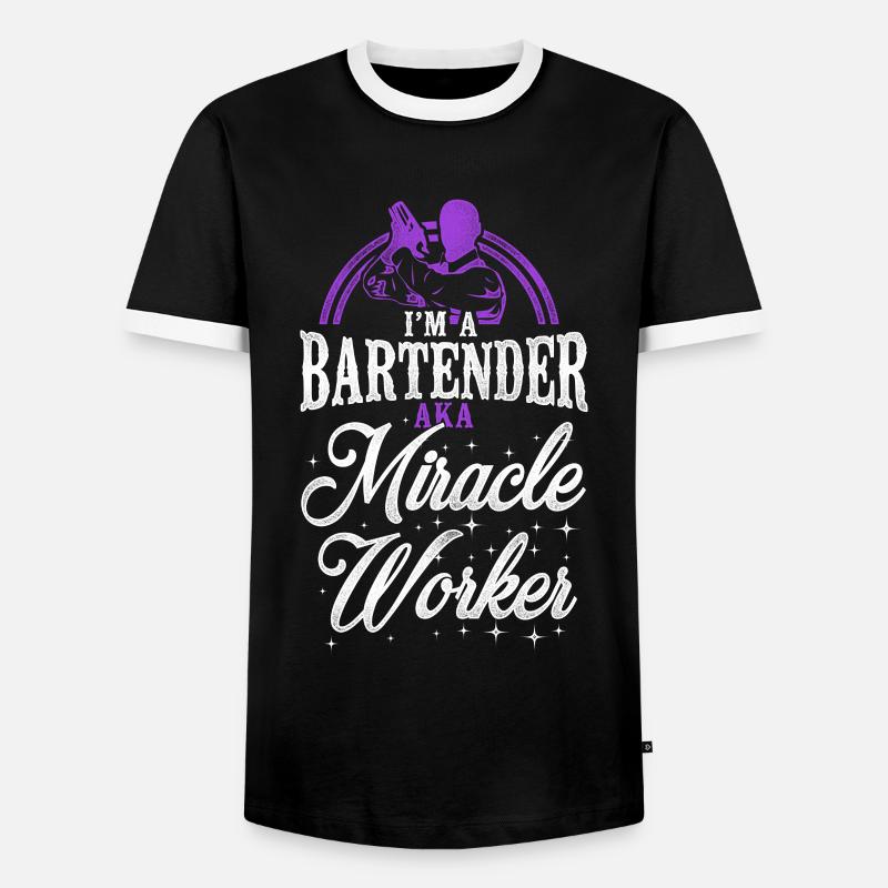 Bartender Mixologist Bartender - Men's Ringer Shirt - black/white