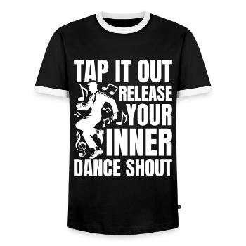 Tap It Out Release Your Inner Dance Shout - Männer Kontrast-T-Shirt - Schwarz/Weiß - Vorne - AI Model Female 172 light (172cm) & AI Model Male 178 light (178cm)