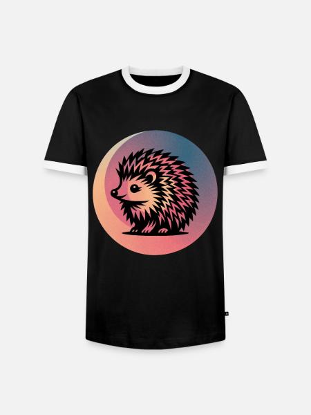 Igel - Männer Kontrast-T-Shirt - Schwarz/Weiß