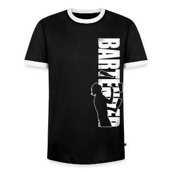 Bartender Mixologist Bartender - Männer Kontrast-T-Shirt - Schwarz/Weiß - Vorne - AI Model Female 172 light (172cm) & AI Model Male 178 light (178cm)