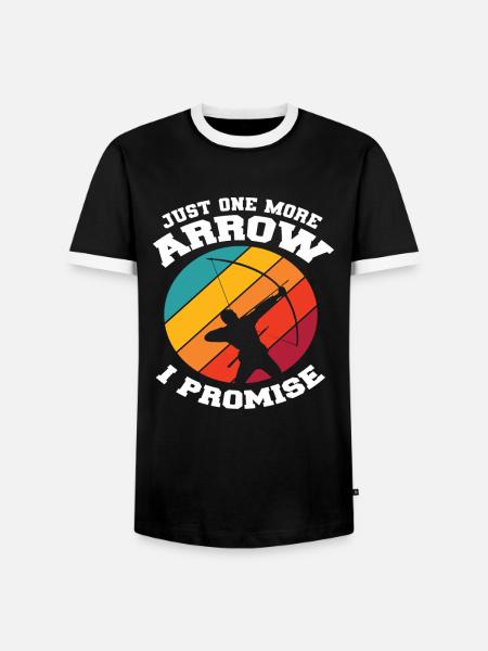 Arrow Bow Retro Archery - Men's Ringer Shirt - black/white