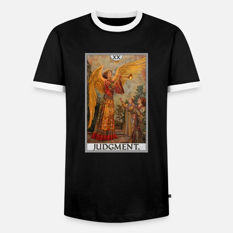 Tarotkarten Tarotkarte 20 Judgment Gericht - Männer Kontrast-T-Shirt - Schwarz/Weiß