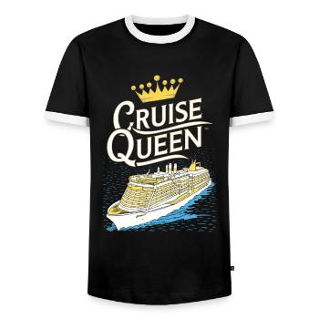 Croisière - T-shirt contrasté Homme - noir/blanc - Devant - AI Model Female 172 light (172cm) & AI Model Male 178 light (178cm)