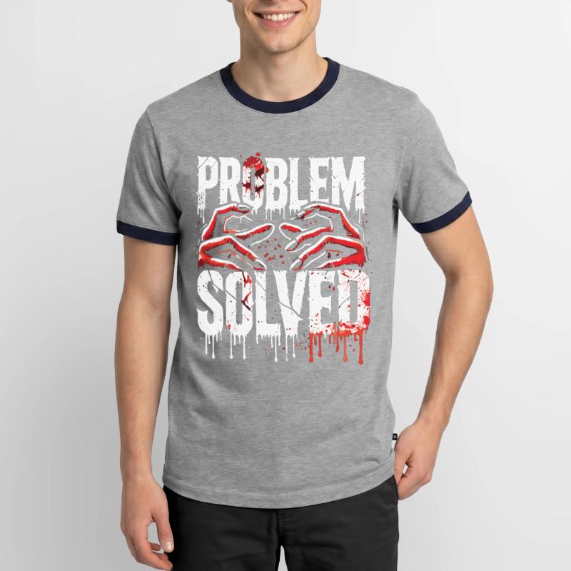 Shocking Solution - Problem Solved Men's Ringer Shirt