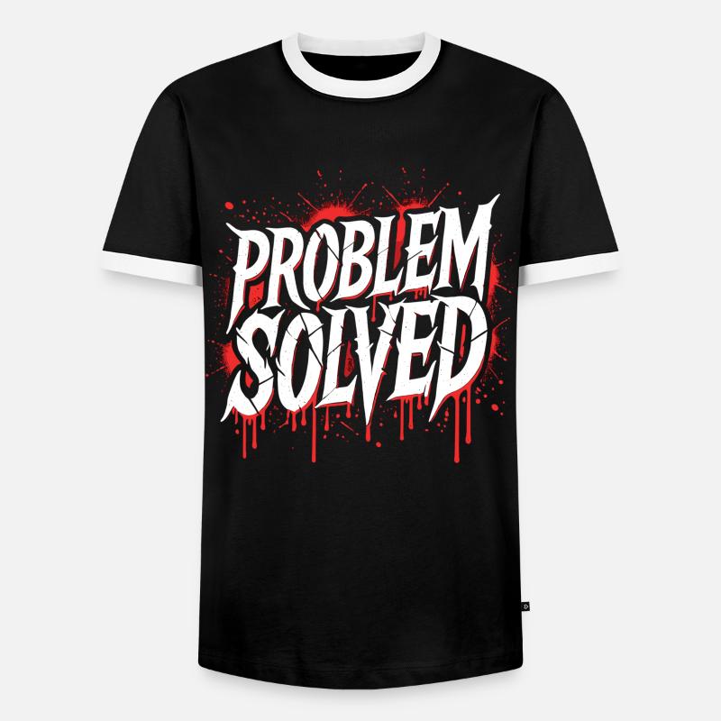 Problem Gelöst - Problem Solved - Männer Kontrast-T-Shirt - Schwarz/Weiß