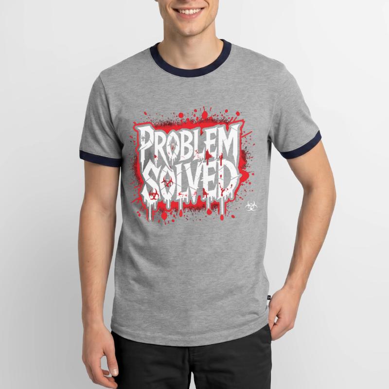 Shocking Solution - Problem Solved Men's Ringer Shirt